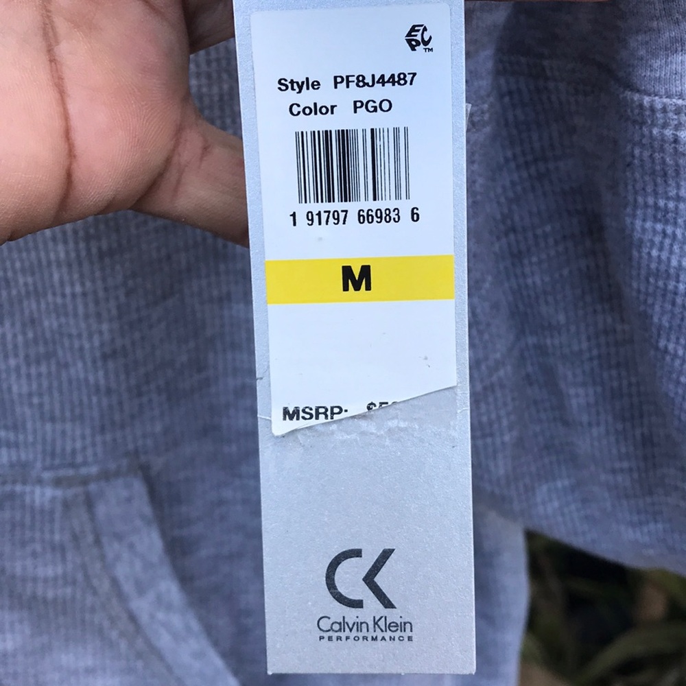 Calvin Klein, Gray, Performance Hooded Sweatshirt - Picture 5 of 8